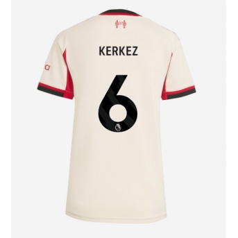 Billige Fotballdrakt Liverpool Milos Kerkez #6 Replika Bortedrakt Dame 2025-26 Kortermet